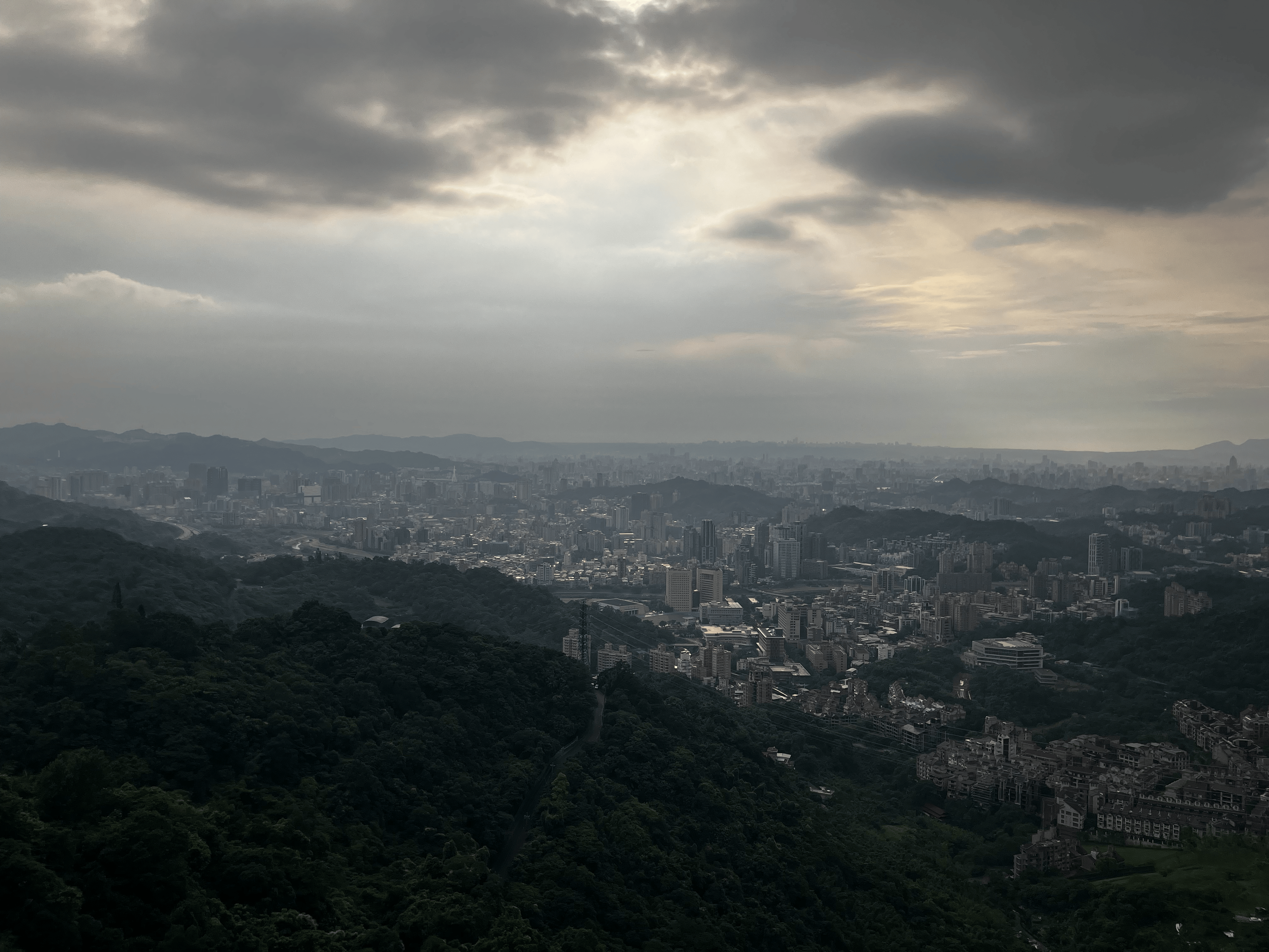 Taipei from the Maokong Gondola.