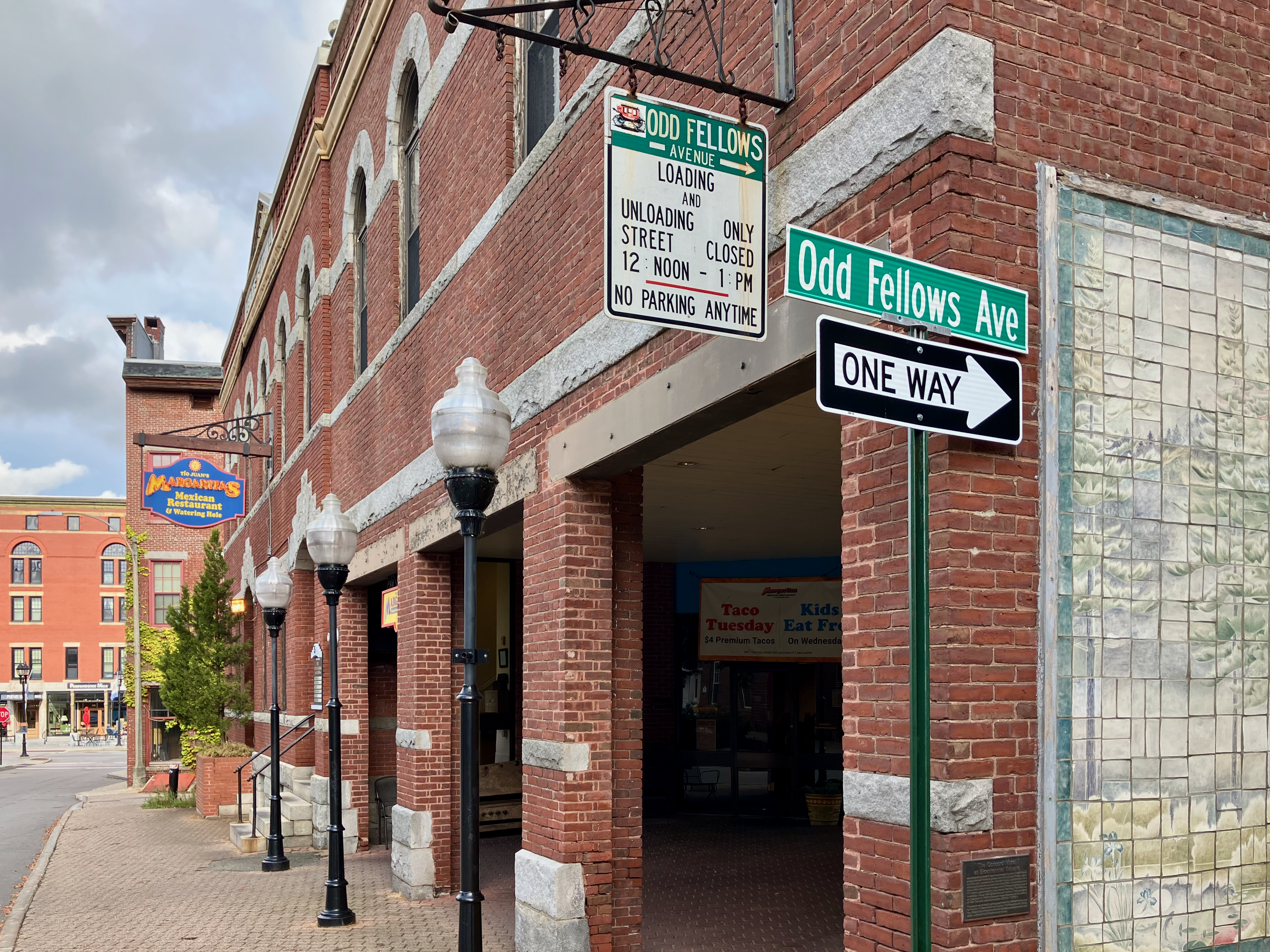 A car-free street in my hometown (Concord).