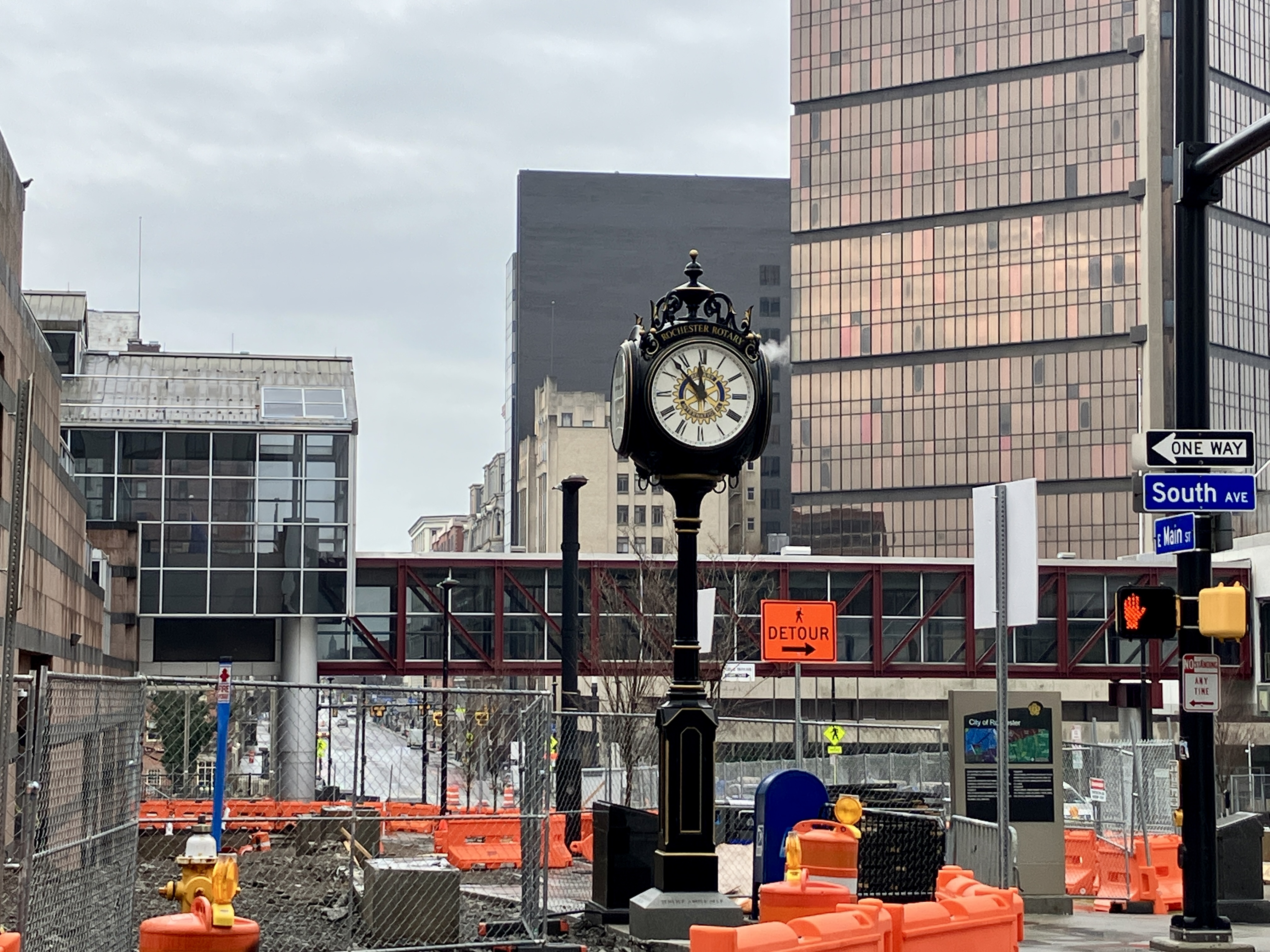 A big clock, in case you lose track of time on the job.