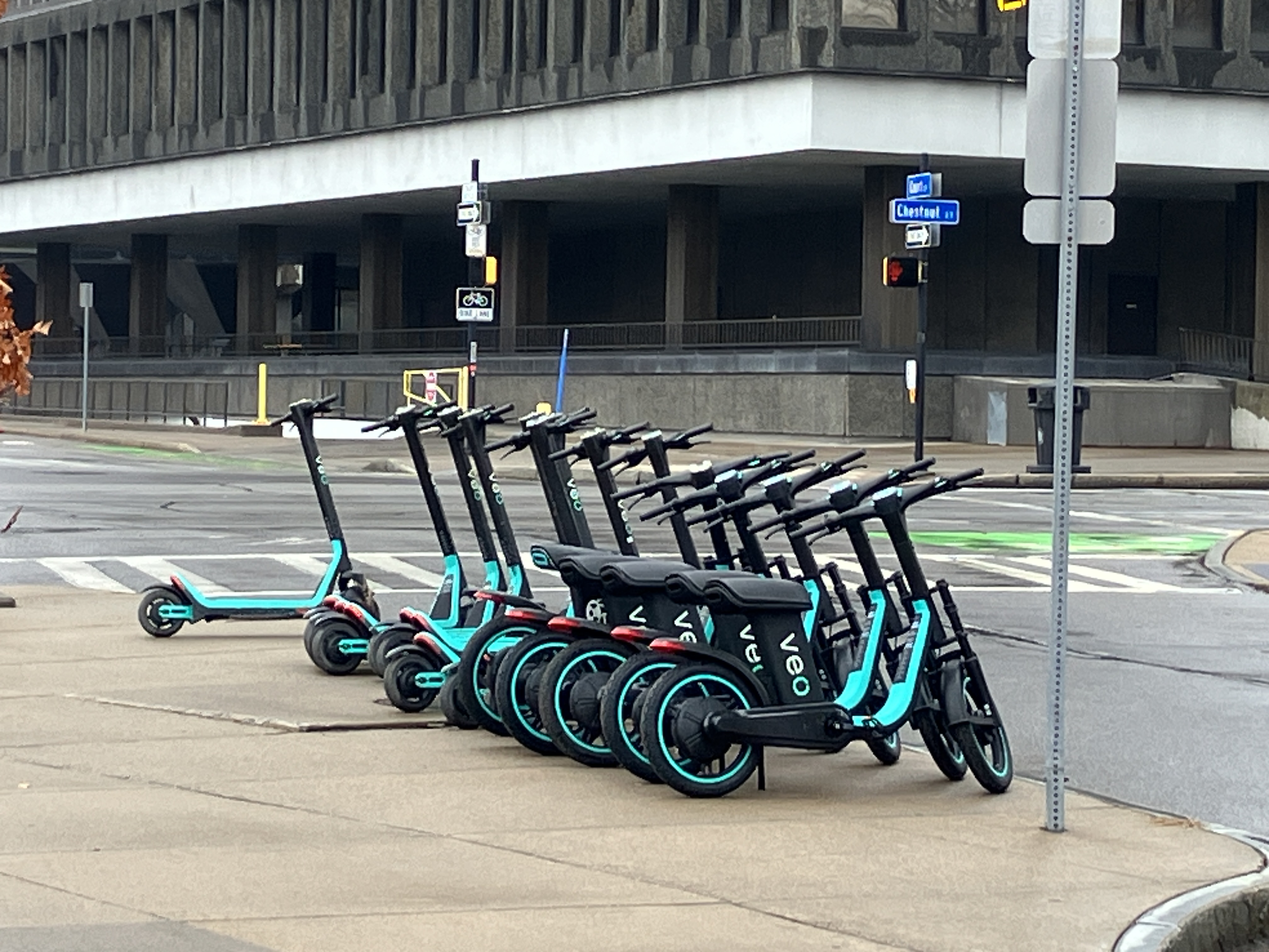 Another row of scooters.