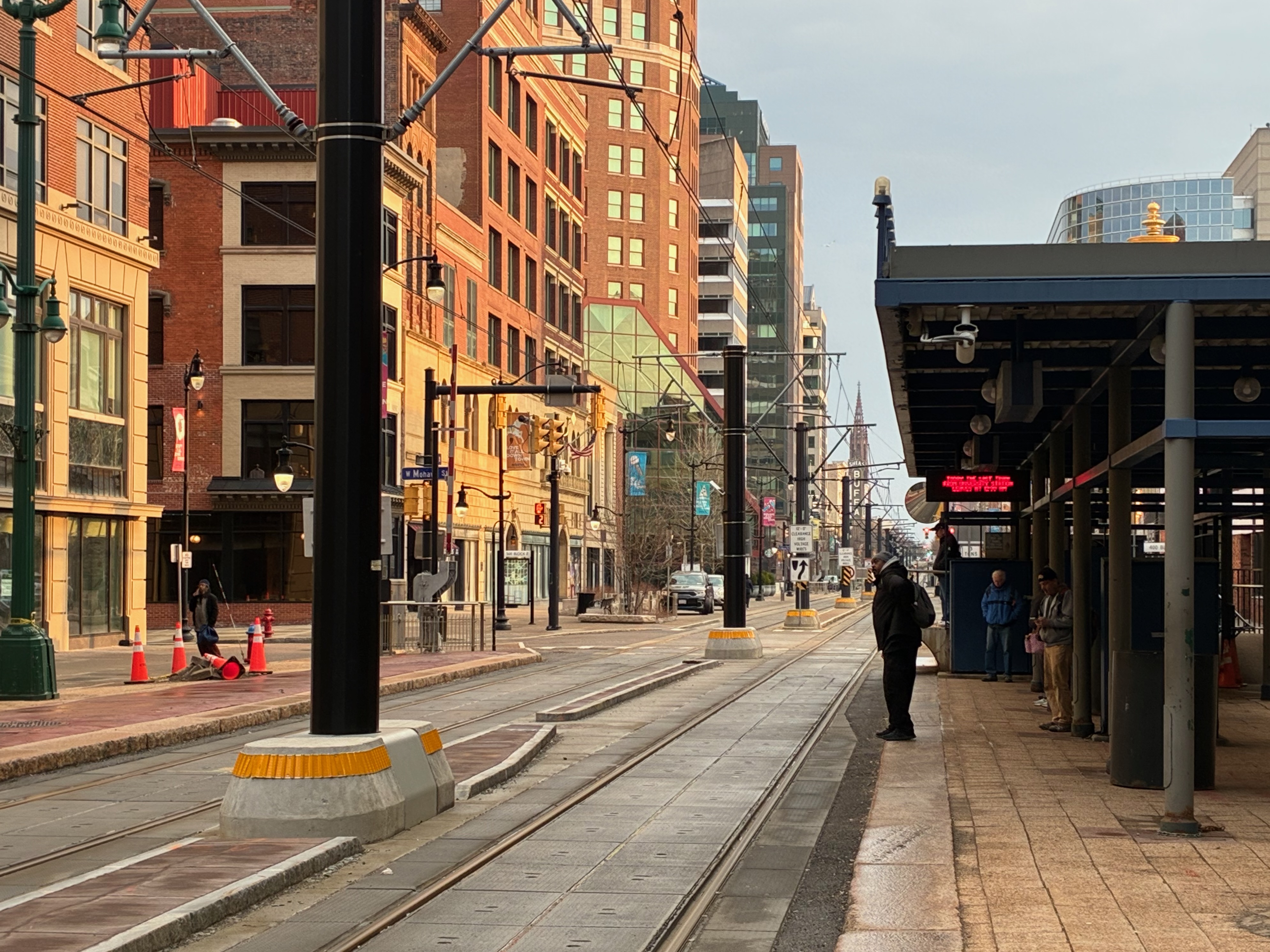 Looking down Buffalo's Main St.