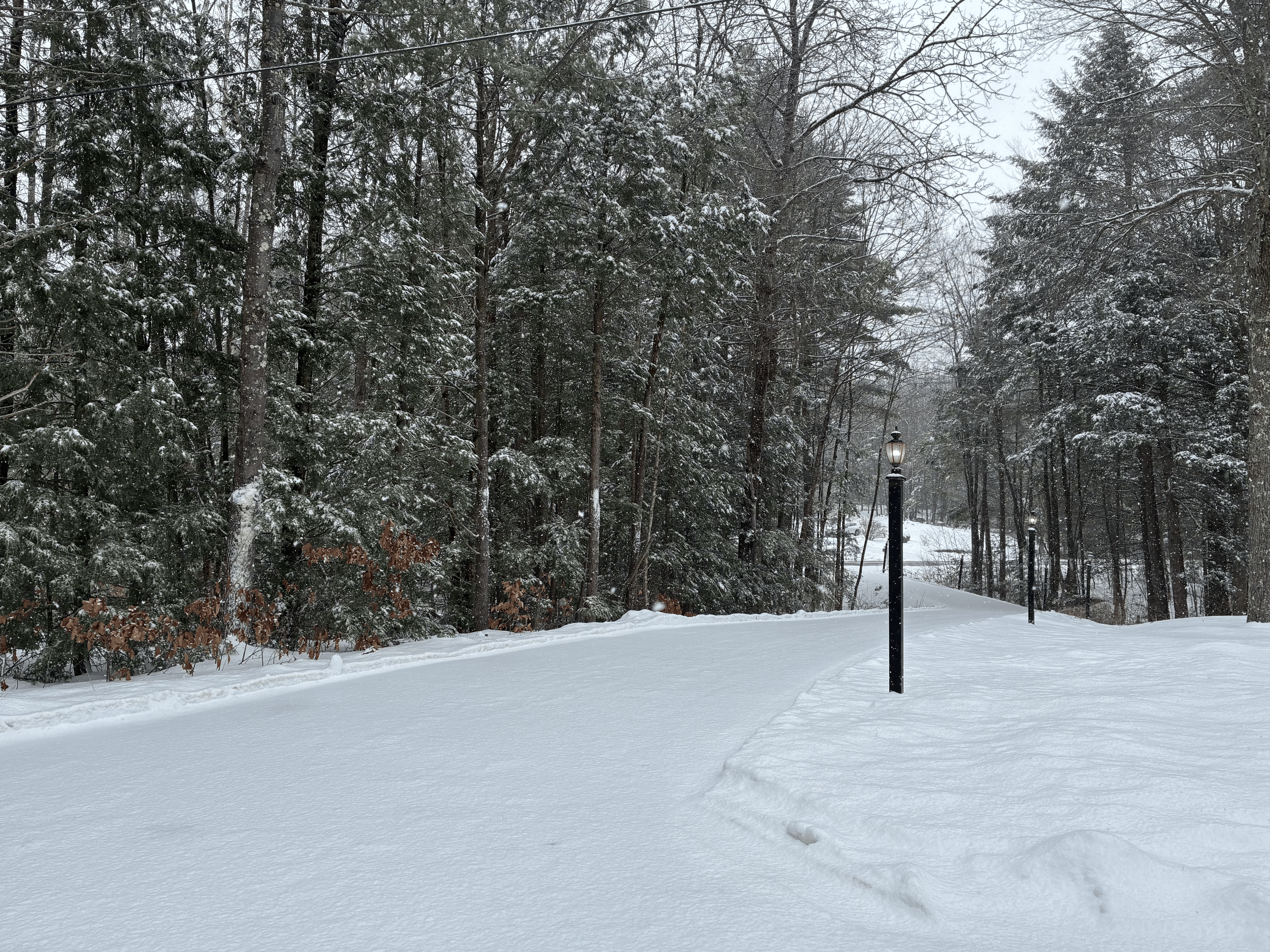 家裡的下雪天。